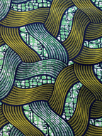 Tissu Wax Africain Jade - 6 Yards