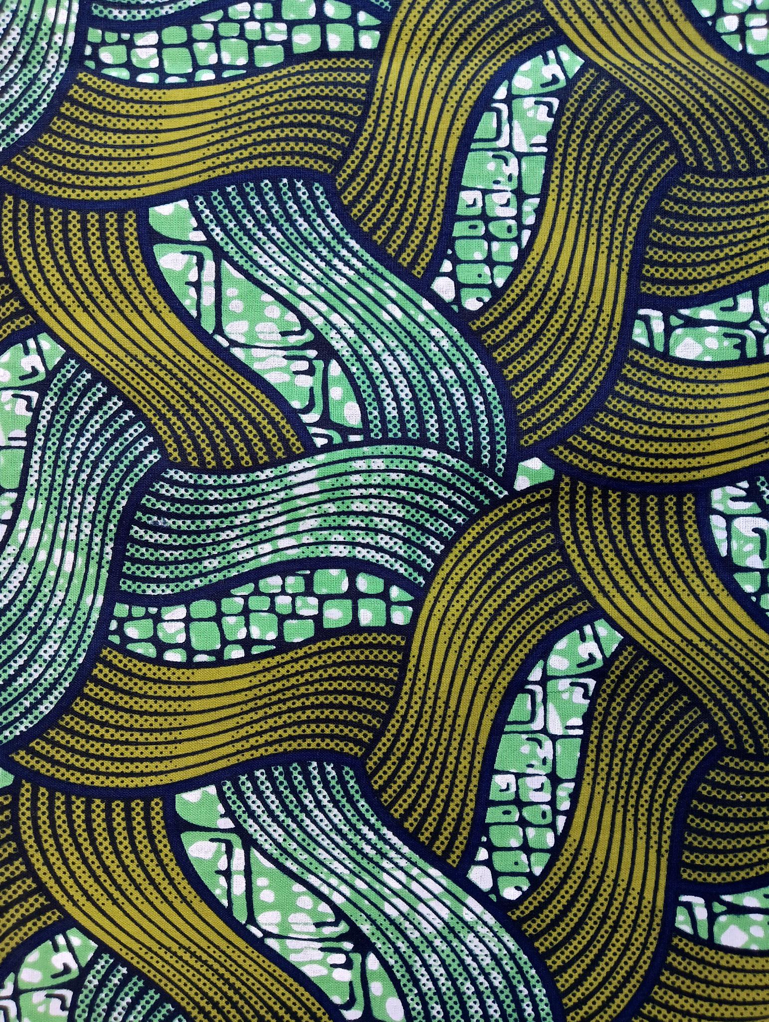 Tissu Wax Africain Jade - 6 Yards